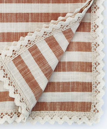 Organic Brown Striped Cotton Baby & Toddler Blanket – Soft & Year-Round Comfort