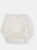 White Cotton Baby Bloomers Pack of 3 – Soft, Breathable, 0-12 Months, Unisex Baby Clothing