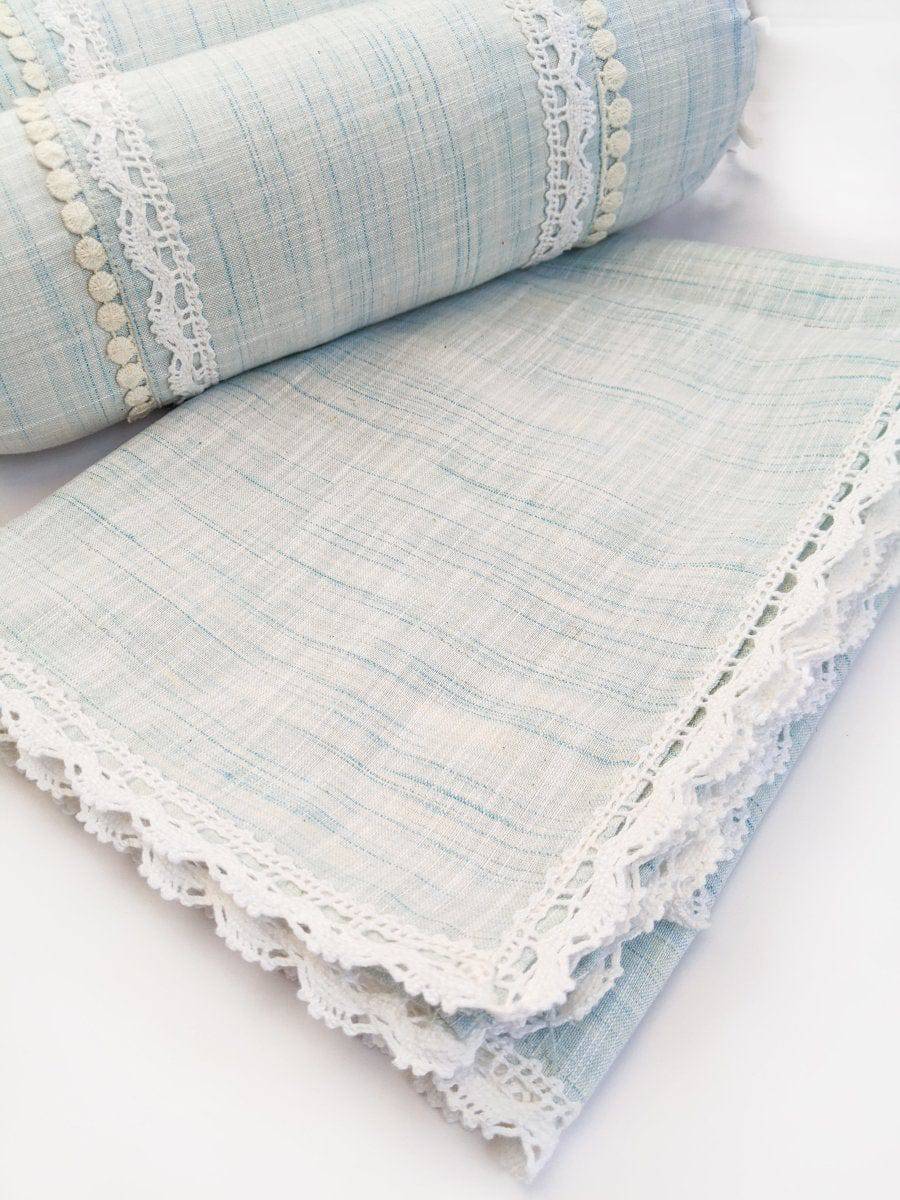 Organic Blanket Swaddle Wrap for Newborn & Toddler Handmade  0-7 Sea Green| CottonChloe